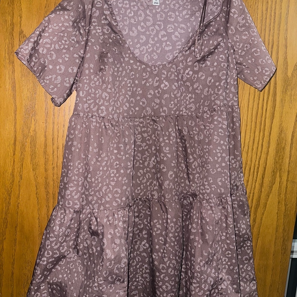 Mauve Leopard Print Dress